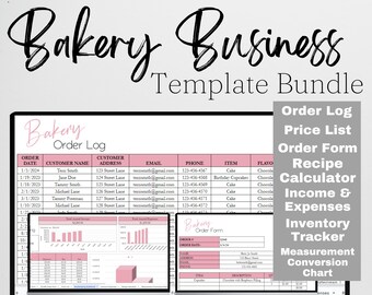 Cake Business Cards I Editable Canva Template, QR Code Sign, Invoice Template, Order Form, Cake Care Instruction, Price List, Daily Planner