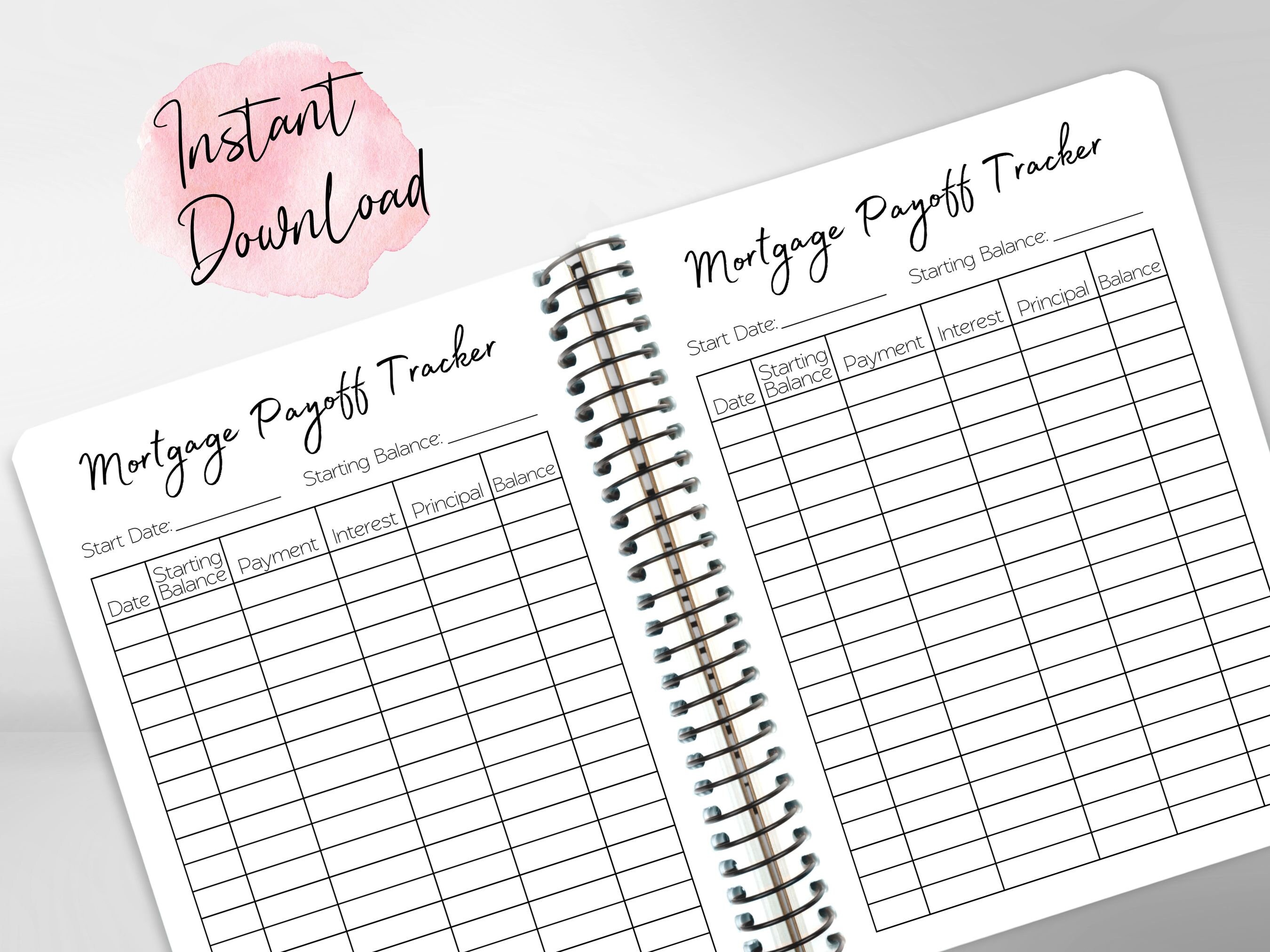 Mortgage Payoff Tracker Printable, Mortgage Payoff Charge, Mortgage Pay ...