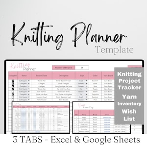 Knitting Planner, Knitting Tracker, Knitting Project Planner, Knitting Progress, Knitting Organizer, Knitting Projects, Knitting Template