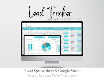 Lead Management, Lead Tracker Google Sheet, Lead Tracking Spreadsheet, Lead Tracker Excel, Client Tracker Excel, Lead Generation Tracker