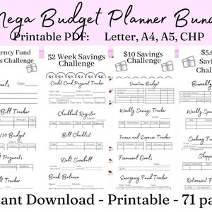 Ultimate Budget Planner Bundle, Finance Planner Bundle, Budget Planner Bundle, Finance Planner Printable, Finance Budget Planner PDF