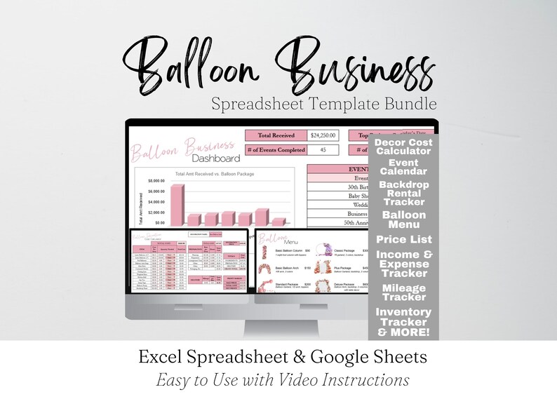 Balloon Business Template Bundle, Balloon Artist Event Decorator Google ...