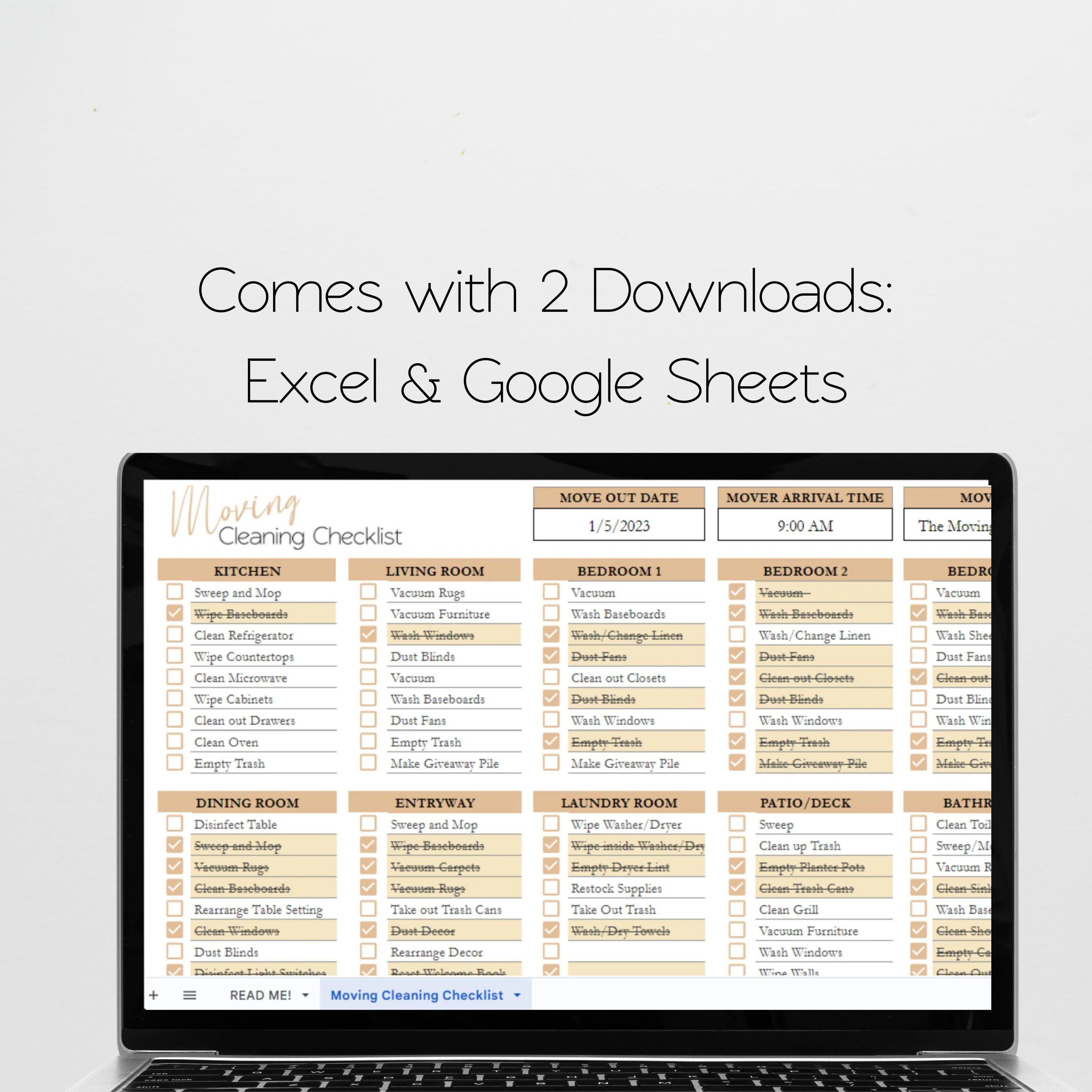 Moving Planner Google Sheet Bundle, Digital Moving Planner, Packing and ...