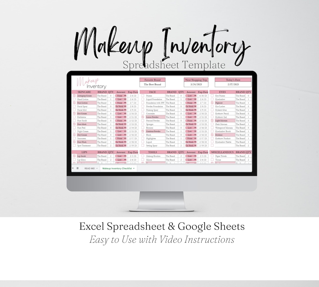 Makeup Inventory Management, Makeup Artist, Makeup Planner, Makeup ...