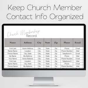 Membership Roster Example Church Members Directory Template Google Sheets, Church Membership List ...