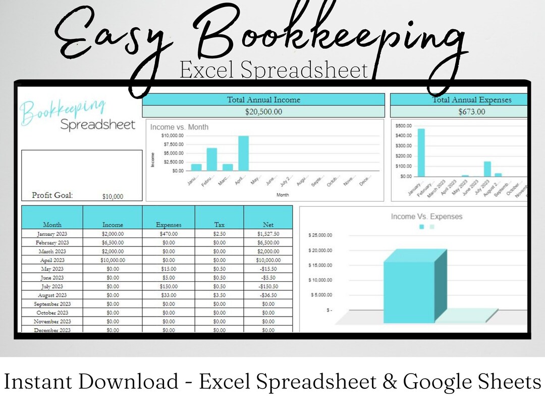 Small Business Bookkeeping Google Sheets, Small Business Bookkeeping