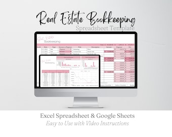 Contabilità immobiliare, Contabilità immobiliare, Contabilità degli agenti immobiliari, Tracker di entrate e spese Excel Tracker di entrate Fogli Google Excel