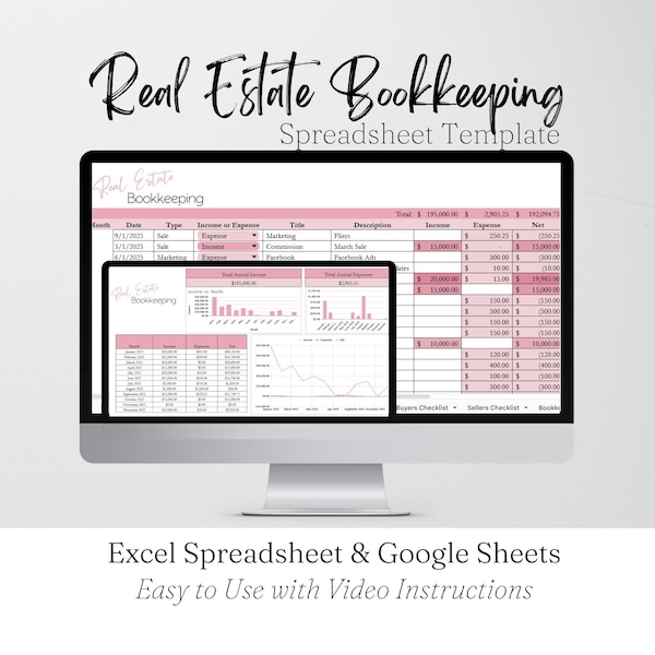 Contabilidade imobiliária, Contabilidade imobiliária, Contabilidade imobiliária, Rastreador de receitas e despesas, Rastreador de receitas do Excel, Planilhas Google, Excel