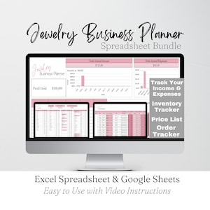Jewelry Business Planner Template Google Sheets, Jewelry Business  Bookkeeping Templates, Excel Planning Bundle, Google Sheets Business
