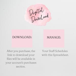 Mitarbeiter Stundenplan Template Google Sheets, Wochenplaner, Schichtplan, Arbeitsplaner Planer Personaleinsatzplaner Scheduling Template Excel Bild 7