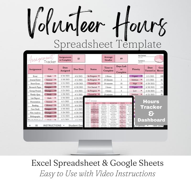 Volunteer Tracking Sheets - Etsy