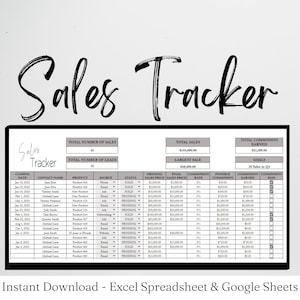 Sales Tracker Excel, Sales Goal Tracker, Sales Dashboard, Google-spreadsheet Sales Tracker, Sjabloon Sales Tracker, Google Spreadsheets Sales Tracking
