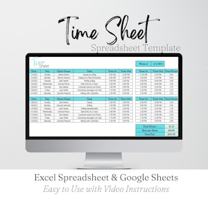 Time Sheet Google Sheets, Wöchentliche Arbeitszeittabelle, Arbeitszeittabelle