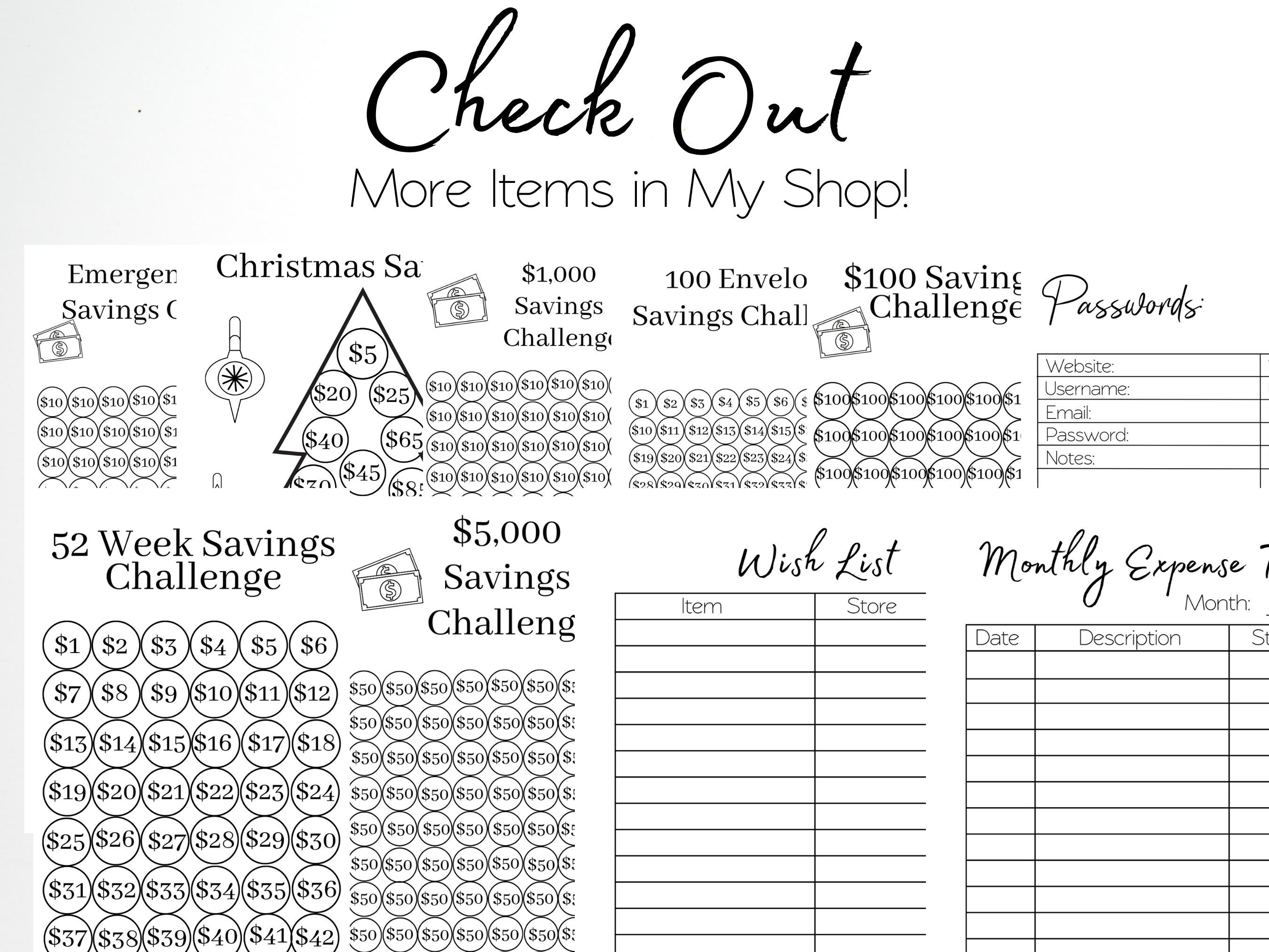 Bill Checklist, Bill Tracker Printable Yearly, Bill Tracker PDF, Bill ...
