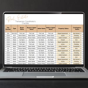 Realtor Transaction Checklist, Real Estate Excel Spreadsheets, Transaction Coordinator Tracker, Transaction Coordinator Templates Checklist image 10
