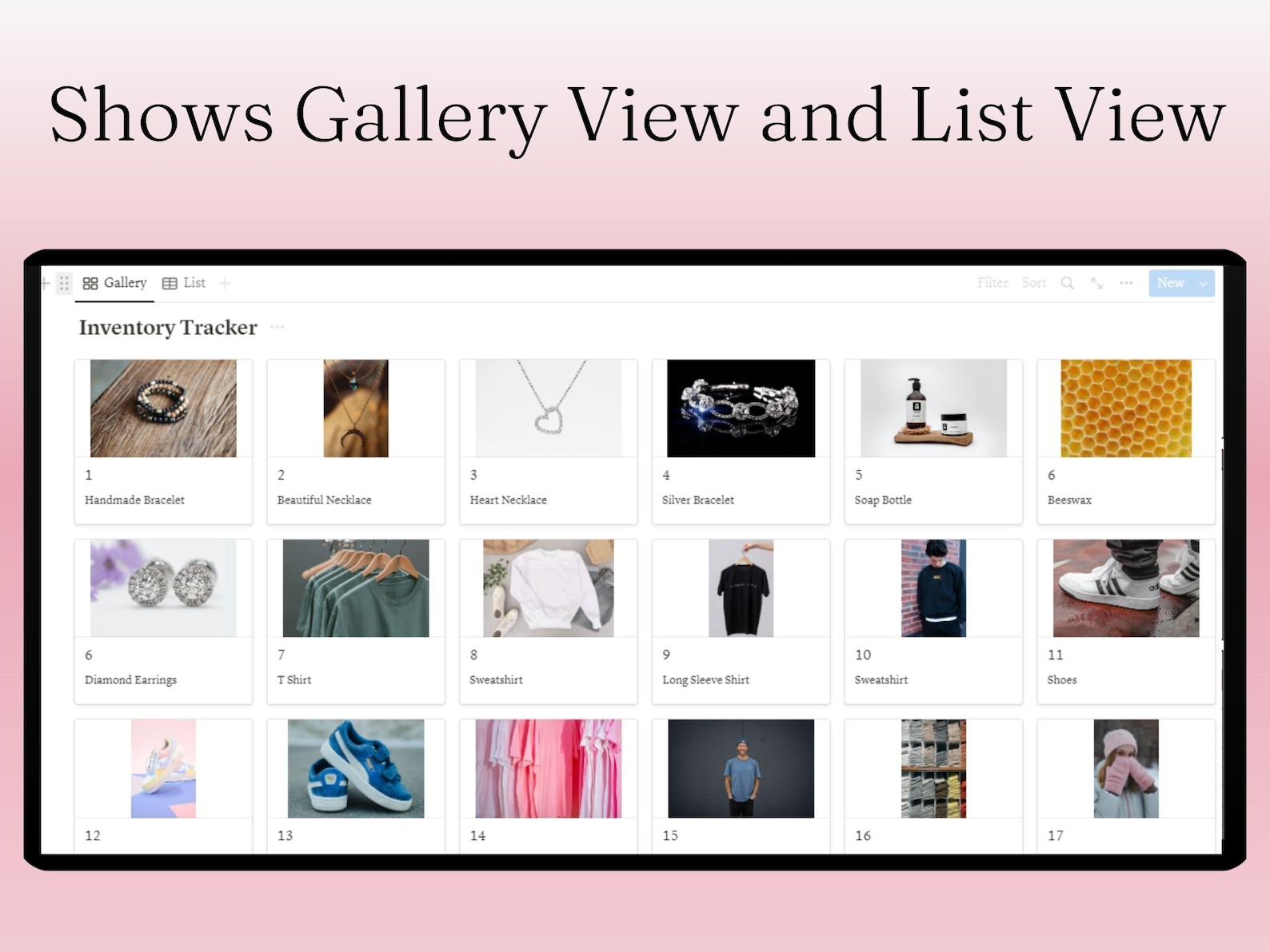 Inventory Tracker Notion Inventory List Notion Template Etsy