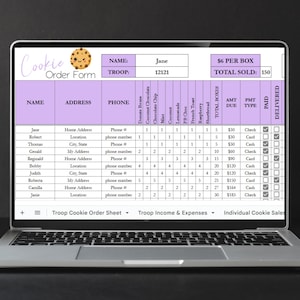 Cookie Order Form Template with QR Code, Printable Order Form 2026, Editable Google Sheet, Girl Troop Cookie Sales Forms Excel, Fundraiser image 10