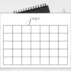 Blank Calendar PDF, Calendar Printable Blank Calendars Calendar ...