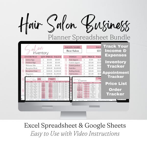Szablon biznesplanu salonu fryzjerskiego, dziennik księgowy salonu fryzjerskiego, salon kosmetyczny, arkusz kalkulacyjny Excel dla salonu fryzjerskiego, Arkusze Google