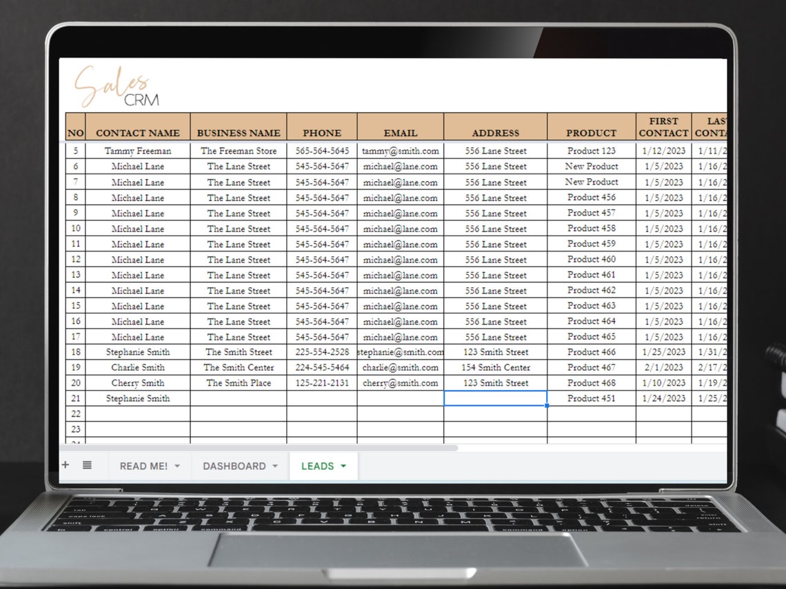 Sales CRM Template Excel CRM Google Sheet Crm Template Etsy