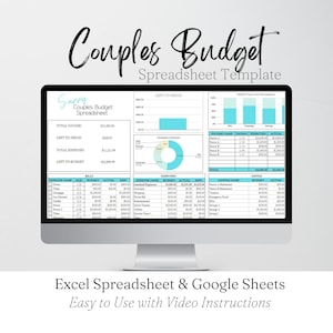 Budgettracker Excel, budgetspreadsheet voor koppels, budgetblad voor koppels, budgetspreadsheet voor koppels, Google-budgetplanner voor koppels