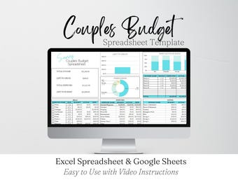 Suivi budgétaire Excel, feuille de calcul budgétaire pour couple, feuille de budget pour couple, feuille de calcul budgétaire pour couples, planificateur budgétaire Google pour couples