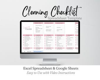 Weekly Cleaning Schedule Editable, Cleaning Schedule Template, Cleaning Schedule and Checklist, Cleaning Planner Google Sheets Clean