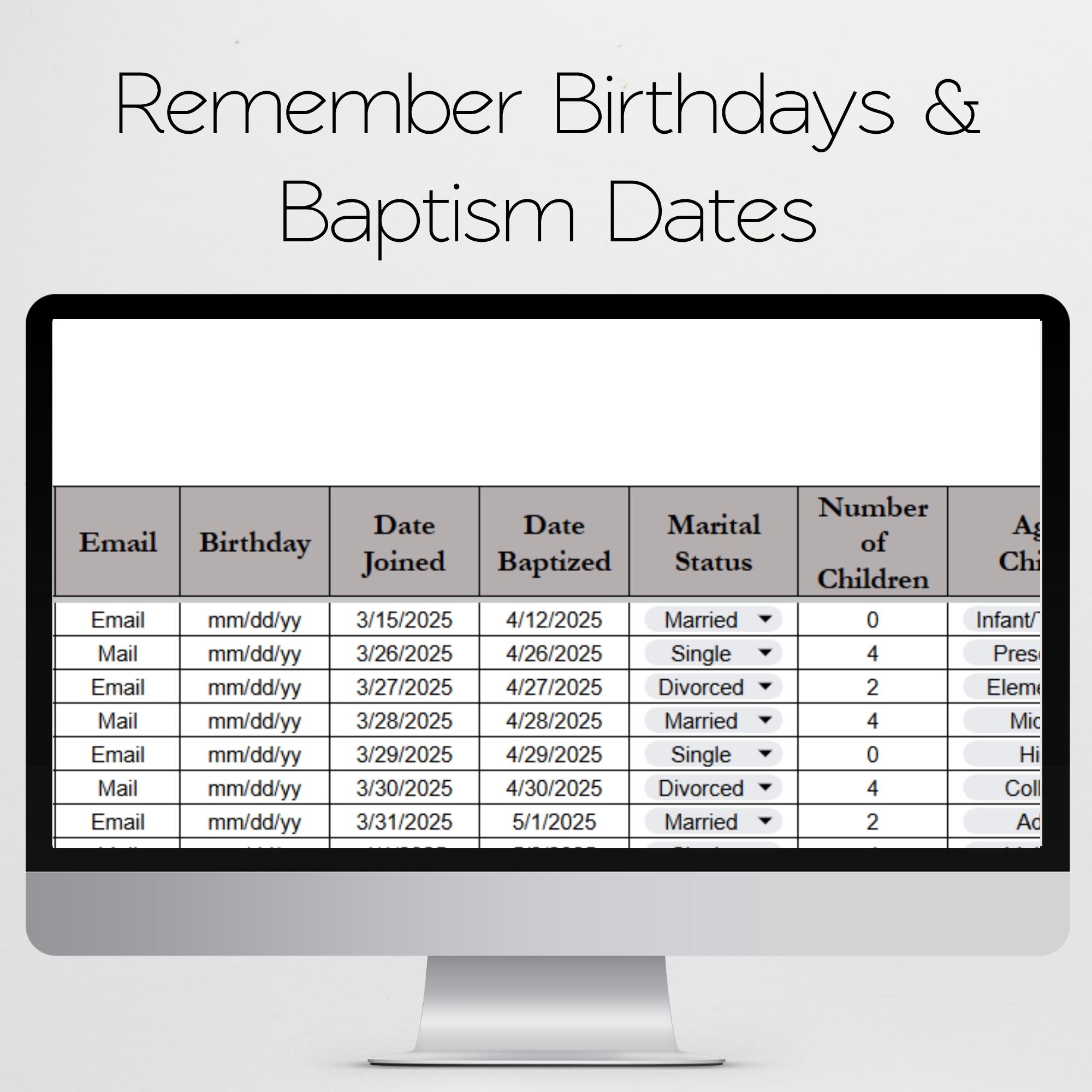 Church Roster Spreadsheet Church Members Directory Template Google Sheets, Church Membership List ...