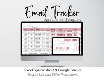 Email Tracker, Client Tracker, Lead Tracker, Work Template, Office Organizer, Contacts List, Customer Tracker CRM Dashboard Google Sheets
