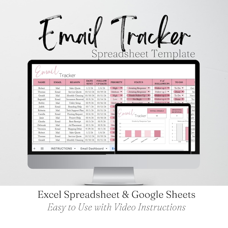 Excel Email Tracker - Etsy