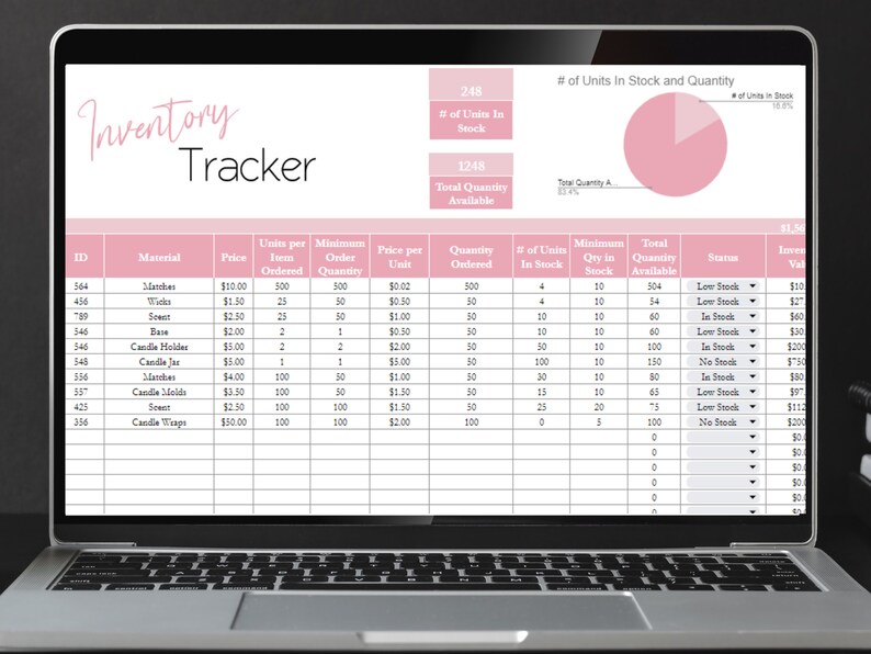 Inventory Tracker Google Sheets Inventory List Inventory - Etsy