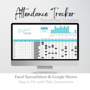 Attendance Log Attendance Tracker Excel Log School Class Template, Attendance Sheet, Attendance Tracker for Google Sheets, Attendance Record