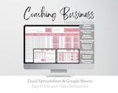 Coaching Business Template, Coaching Bundle, Coaching Planner Toolkit, Coaching Google Sheets Spreadsheet Template, Coaching Tools Excel