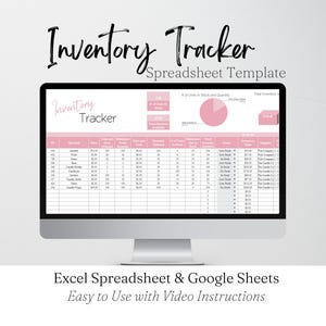 Tracker inventario Fogli Google, Elenco inventario, Foglio di calcolo inventario, Registro inventario, Tracker inventario Excel, Foglio inventario Google