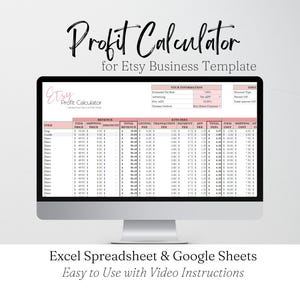 Profit Calculator Spreadsheet Etsy Fee and Profit Calculator 2026 Product Pricing Calculator Etsy Profit Spreadsheet Excel Template