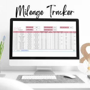 Mileage Log Template Excel Spreadsheet, Mileage Calculator, Mileage Tracker, Mileage Tracking, Travel Chart, Vehicle Mileage Google Sheets