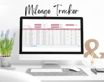 Mileage Log Template Excel Spreadsheet, Mileage Calculator, Mileage Tracker, Mileage Tracking, Travel Chart, Vehicle Mileage Google Sheets