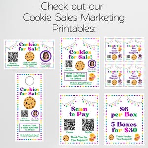 Cookie Order Form Template with QR Code, Printable Order Form 2026, Editable Google Sheet, Girl Troop Cookie Sales Forms Excel, Fundraiser image 9