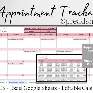 Booking Calendar Excel Template - Etsy