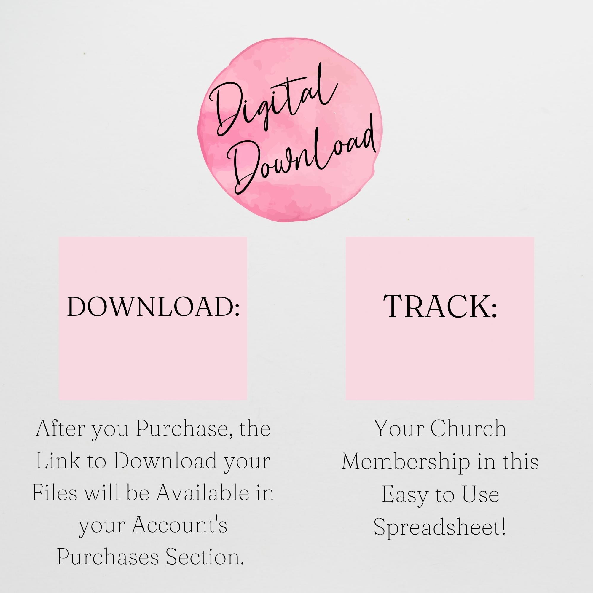 Editable Church Roster Form Church Members Directory Template Google Sheets, Church Membership List ...