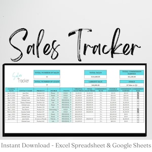 Sales Tracker Excel, Sales Goal Tracker, Sales Dashboard, Google-spreadsheet Sales Tracker, Sjabloon Sales Tracker, Google Spreadsheets Sales Tracking