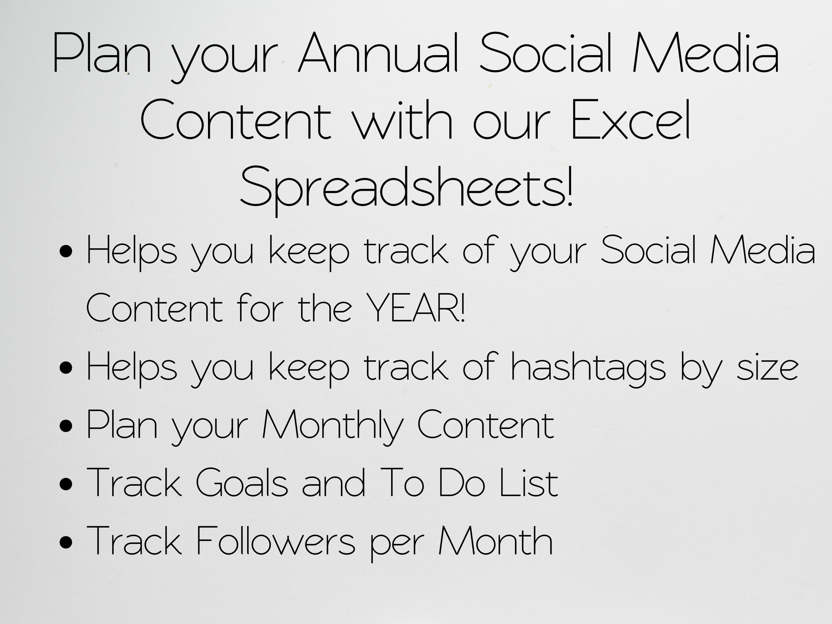 Yearly Social Media Planner, Social Media Content Calendar Template