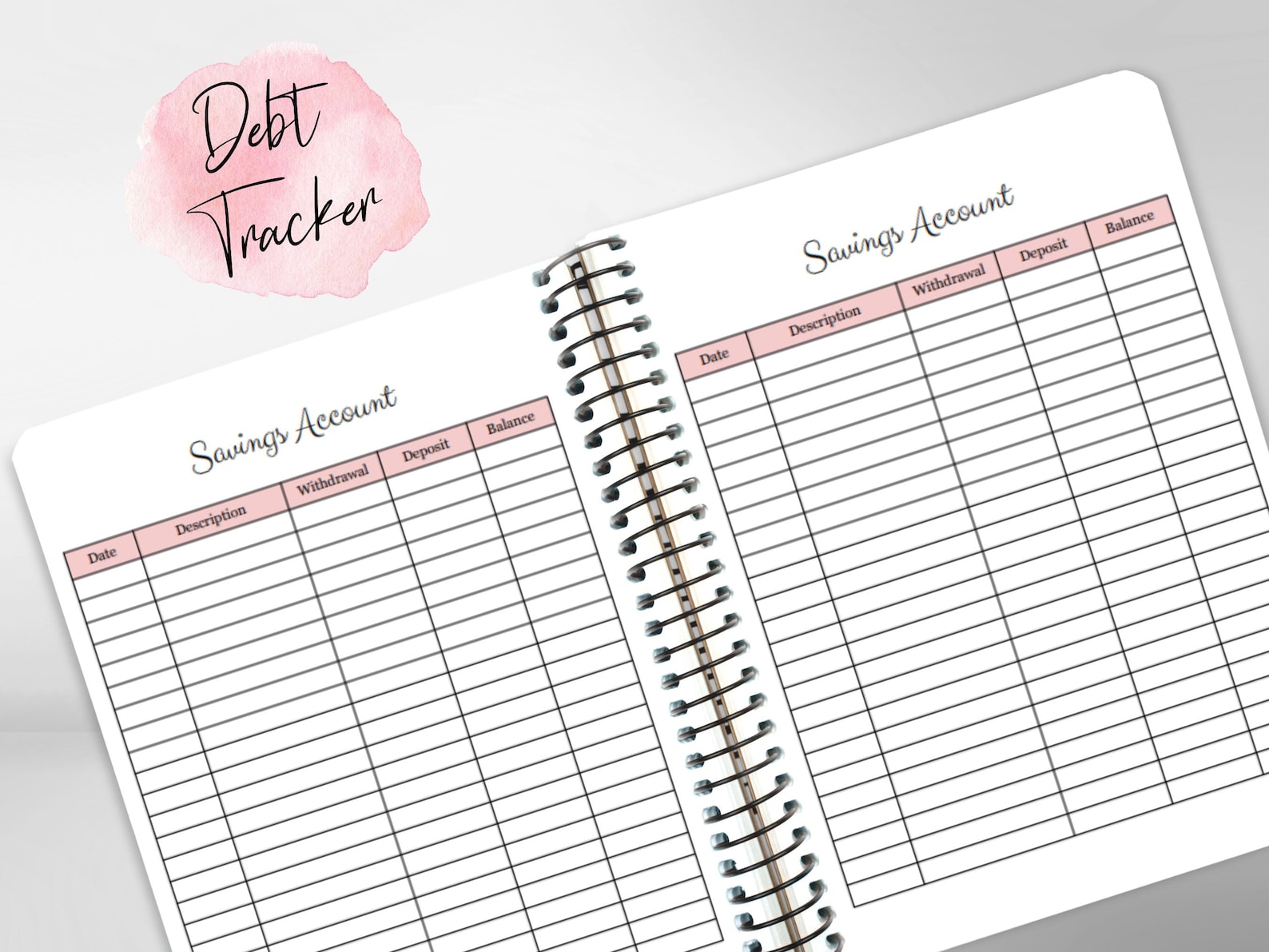 Savings Account Template Printable, Savings Account Printable, Savings ...