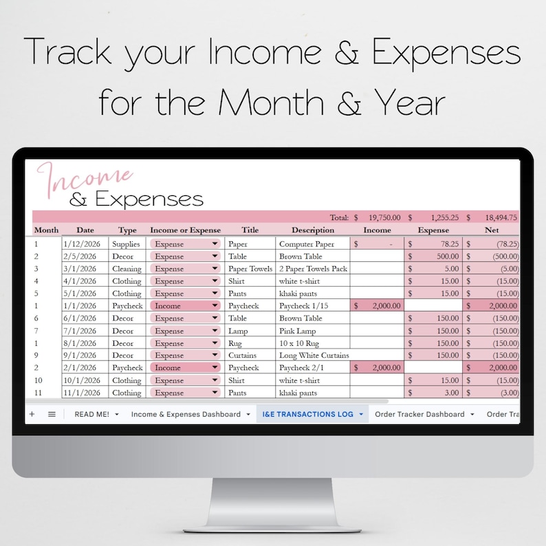 Small Business Templates Bundle Google Sheets, Business Bookkeeping Spreadsheet, Business Management Excel Inventory Tracker, Order Tracker image 2