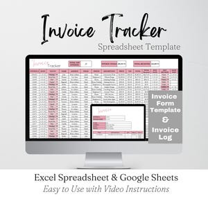 Invoice Tracker Template Business Spreadsheet, Payment Tracking, Invoice Tracking, Invoice Spreadsheet, Invoice Management Invoice Organizer