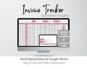 Invoice Tracker Template Business Spreadsheet, Payment Tracking, Invoice Tracking, Invoice Spreadsheet, Invoice Management Invoice Organizer