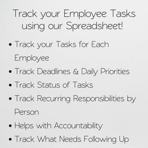 Employee Task Checklist, Excel To Do List Template, Daily Task Manager Google Sheet, Activity Tracker Digital Checklist Office Organizer image 3