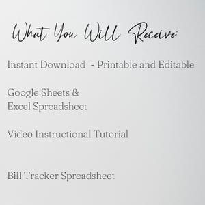 Bill Tracker Excel Spreadsheet, Monthly Bill Tracker Google Sheets, Cute Bill Payment Tracker, Personal Finance Bill Organizer Monthly Bills image 5
