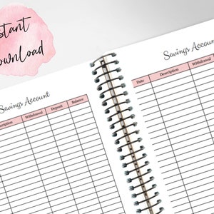 Savings Account Template Printable, Savings Account Printable, Savings ...
