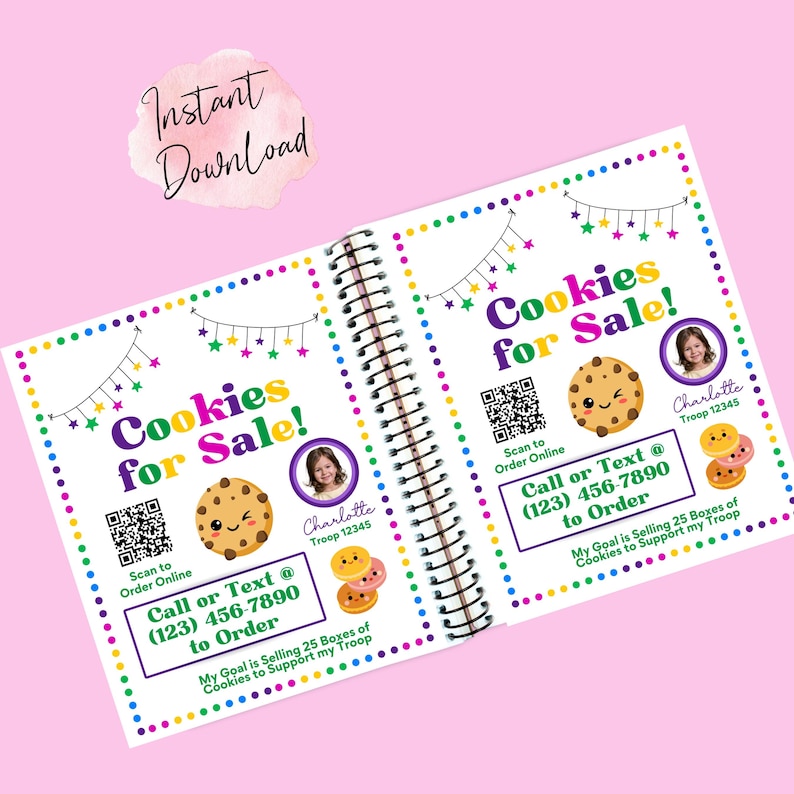 Cookie Sales Flyer, Fundraiser Template, Girl Troop Leader, 2025 ...